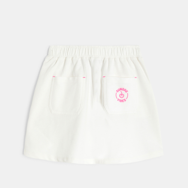 تنورة قصيرة من صوف الميلتون بيضاء اللون للفتيات 